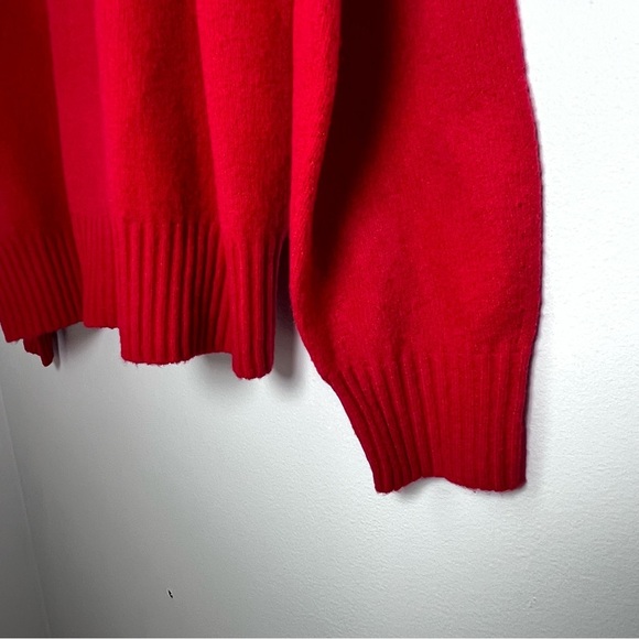 Eddie Bauer Alpine Route Essential Red Sweater 1/4 Zip Mock Neck Size Large - Picture 2 of 10